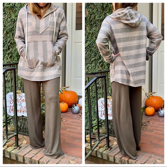 Fabulous Boyfriend Drawstring Striped stylish Hoodie - Picture 4 of 7